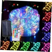 Solar Rope Lights Outdoor,16Colors 66LED 39Ft Solar String Solar-100Ropes