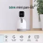 Blink Mini Pan-Tilt Camera | Rotating Indoor Plug-In Smart Security Camera, Two-