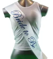 Sashes Hens Sash Party White/Blue - Bride To Be