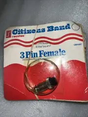 Citizens Band 3 Pin Female Microphone Plug Vintage New Old Stock