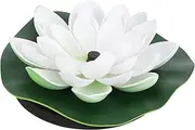 HIAKDOFT 1Pc Shaped Floating Fountain for Fish Tank Decor Solar Powered Outdoor Water Feature Automatic Operation Sunlight for Garden and Aquatic Landscapes White