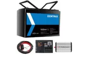 Gentrax 12V 100Ah Lithium Battery + VoltX 3KW Inverter + 12V Control Box + 6m 6AWG Alternator Cable