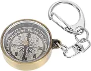 [CORHAD] Small Compass Keychain Metal Survival Compass Backpack Keyring Decorative Keyring Camping Accessory for Outdoor Activities