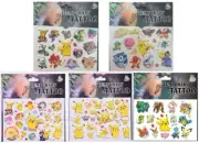 Pikachu Pokemon Kids Temporary Tattoo Sticker Party Supplies Lolly Loot Bag