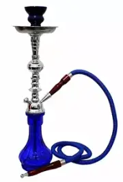 Shisha Hookah Arguileh Blue Medium Single 55 cm 1 Hose Complete Set Free Postage