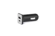 Moshi 36W QuikDuo Dual Quick Charge USB-A USB-C Cigarette Lighter Car Charger BK