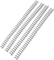 Double Loop Wire Binding Spines, 100Pcs 34 Double Loops 60 Sheet Capacity, A4 Size Loop Binding Wire with Nylon Coating, for Document Binding (Black)