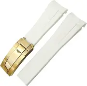 [CZKE] Curved End Rubber Watchband 20mm 21mm 22mm for Rolex Submariner GMT Daytona Datejust Explorer 2 Silicone Watch Strap