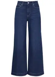 Paige Harper Wide-leg Jeans - Dark Blue W25