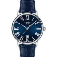 在飛比找PChome24h購物優惠-TISSOT 天梭 Carson 羅馬石英錶-藍/40mm 