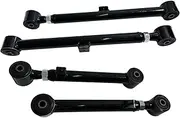 BST BSSP 4PCS Set Adjustable Rear Lower&Upper Control Arms 0-6” Lift Suspension Assembly Kit Compatible with 2009-2024 RAM 1500 for 2020-2024 Jeep Gladiator Custom 0-6” of Lift Heavy Duty