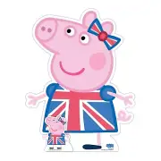 Peppa Pig Union Jack Cardboard Cutout with Free Mini Standee - Coronation Party