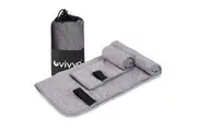 Vivva Multi-Purpose Microfibre Towel Gym Towel With Zip Pocket Storage Sports (4 Colours)