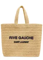 Saint Laurent Rive Gauche Raffia Tote, Raffia Bag, Natural One Size