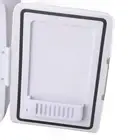 (White)4L Mini Fridge Cooling Warming Low Noise Single Door Portable Small US