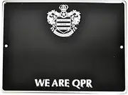 Queens Park Rangers FC Official We are QPR Football Crest House Number Plaque/Sign (UK Size: One Size) (Black)