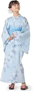 [COLORFUL CANDY STYLE] NB701820 Yukata Set, 47.2 inches (120 cm), Cherry Blossom, Light Blue, Children's Yukata Set, Dress, Fireworks Display, Summer Festival, Girls