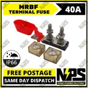 40A MRBF Terminal Waterproof Fuse + Dual Holder Block 8mm 58V CF Battery Double