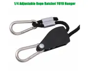 1/8" 1/4" Adjustable Rope Ratchet Heavy Duty Grow Light Reflector Hanger - 3 Pairs