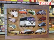 VW Combi Van Beetle 54-36cm Vinyl Sticker Sign Retro Vintage Old Garage Mancave