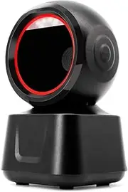 [Oimzzr] 1D 2D QR Desktop Wired Barcode Scanner High- Platform Hands-Free Automatic Sense Reader USB Port Plug&Play Compatible with Window Android System Image CMOS Sensor Black