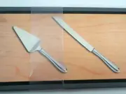 Cake Knife Serving Wedding Set Dessert Stainless Steel 2 Piece Server Kitchen