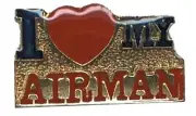Pack of 50 I Love My Airman Bike Motorcycle Hat Cap Lapel Pin HP4120