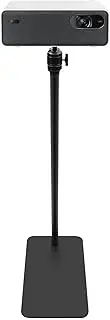 Projector Floor Stand with 360° Swivelling, 24-47in Adjustable Height Projector Mount, L-Shape Projector Holder for Projector, Camera, Electronics, Squre Metal Base