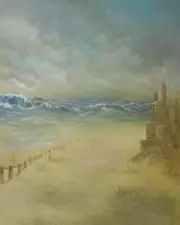 Pro 10'x20' Muslin 100% Airbrush Painted Photo Ocean Backdrop Background 33-336