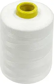[Haobase] Polyester Sewing Thread, All-Purpose Sewing Machine Thread, 8000 Yards /7315.2 m 40S/2 Premium Quality Thread(White)