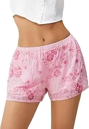 [CocMouse] Women's Sequin Shorts Elastic Waist Sparkly Glitter Party Shorts Summer Hot Pants Basic Going Out Streetwear