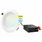 Luxrite 6 Inch Commercial LED Recessed Light with J-Box 3 Color Selectable
