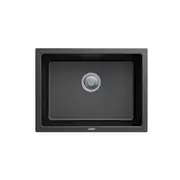ACA 610 x 457 x 205mm Big Bowl Granite Kitchen Laundry Sink Top/Flush/Under Mount Black