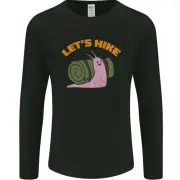 Lets Hike Funny Slug Trekking Walking Mens Long Sleeve T-Shirt