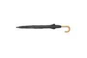 Jeff Banks Walker Umbrella Wind Rain Canopy Shade Black w Wooden Handle 97x130cm