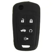 Silicone Key Case Holder Fob Protector Cover For Chevrolet Camaro 24 BLACK