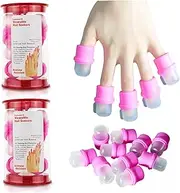 Nail Polish Remover 20Pcs Nail Soak Off Clips, Practical Convenient Polish Remover, Plastic Gel Soak Off Solvent Cleaner Wrap Clip Cap Tool