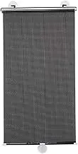 Wedhapy Blackout Roller Blind Window Sun Shade with Suction Cup, UV Protection, PVC, Black