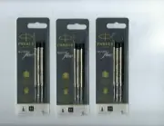 Parker Quink Flow Ballpoint Pen Refill Med Pt Black 2119151 3 Packs Of 3 = 9