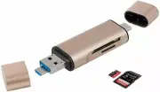 Sd Card Reader USB, Memory/Micro sd Card Reader with Standard USB Male &...