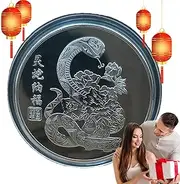 Ceprznvey Chinese New Year Coin - New Year Commemorative Coin,Chinese Souvenir, Lunar Year Challenge Coin, Collectible Commemoration for Coin Enthusiasts