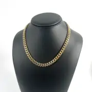 Miami Cuban Link Chain 14K or 18K Gold Plated Stainless Steel Necklace 8mm