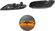Turn Signal Lights for Mini for Cooper F55 F56 F57 Dynamic LED Marker Light Side Marker Lamp Amber Light Smoke Lens 1 Set Turn Signal Lights(No Dynamic Smoke)