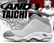 And1 Tai Chi Grey White Vince Carter NBA Gray Marbury Basketball Shoes Shox sz 9