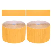 2Pcs 3.9inch x 164ft Bulletin Board Border, Golden Yellow (1.3mm)