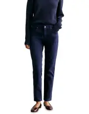 [Trenery] Australian Cotton Blend Garment Dyed Boyfriend Jean in Navy
