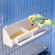1Pc Portable Double Grid Design Bird Feeder, Hanging Bird Food and Water Contain