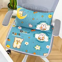 在飛比找momo購物網優惠-【TengYue】涼感絲乳膠腰枕防滑坐墊組-腰枕+坐墊(涼感