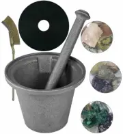 Rock Crusher Cast Iron Mortar and Pestle Rock-Ore Crusher Spice Grinder Thai Mor