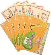 UPKOCH 10Pcs Reading Log Bankbook Smooth Writing Cards English Printing for Easy Recording and Tracking Reading Cute Cartoon Design for Daily Use
